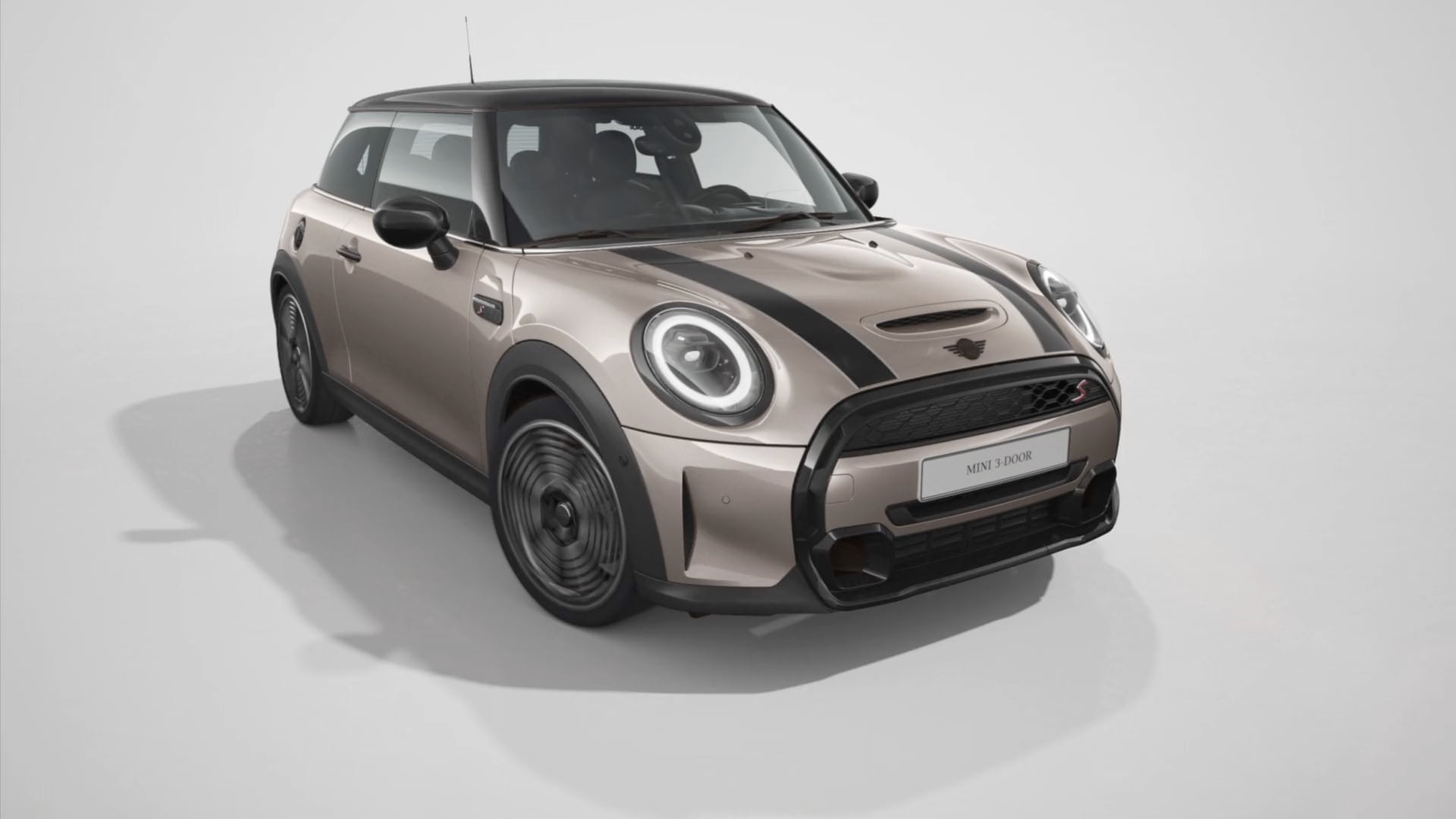 MINI Hatch 3 portes – vue avant – gris et noir