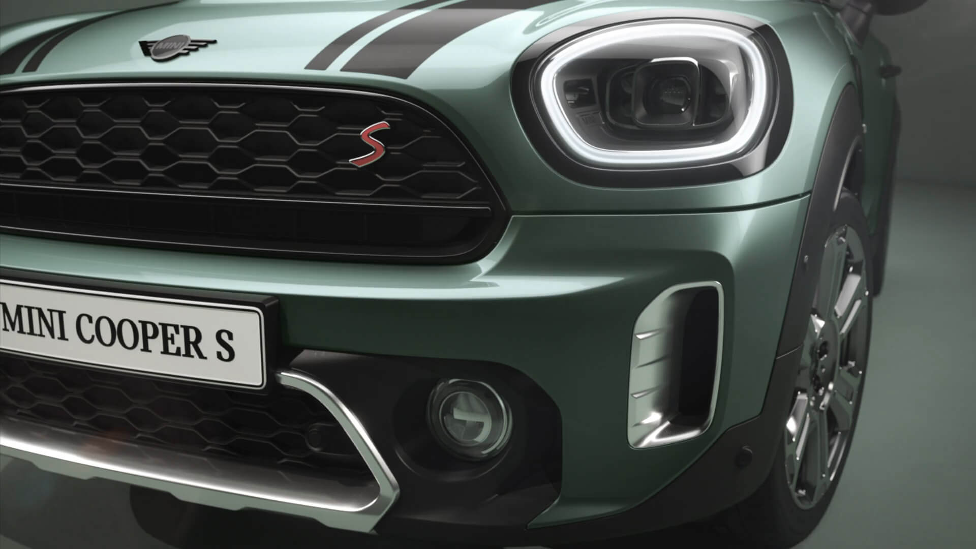 MINI Countryman – vue latérale – vert et noir