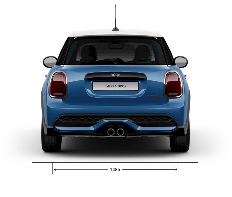 MINI Hatch 5 portes – vue arrière – dimensions