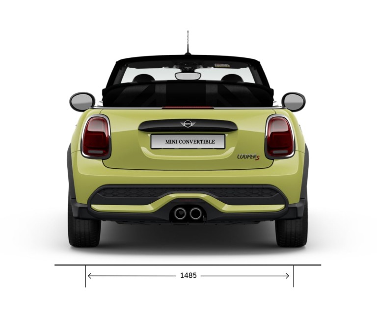 MINI Cabrio – vue arrière – dimensions